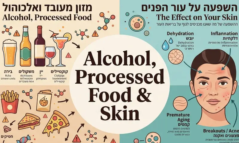 אלכוהול, אוכל מעובד ועור הפנים: המדריך הפשוט למניעת נפיחות ואדמומיות
