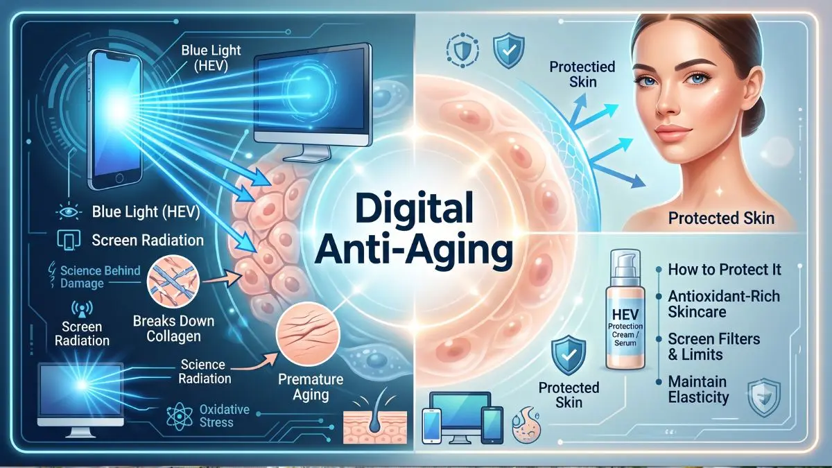 Digital Anti-Aging: How Screen Radiation (Blue Light) Ages the Skin – And How to Fight It