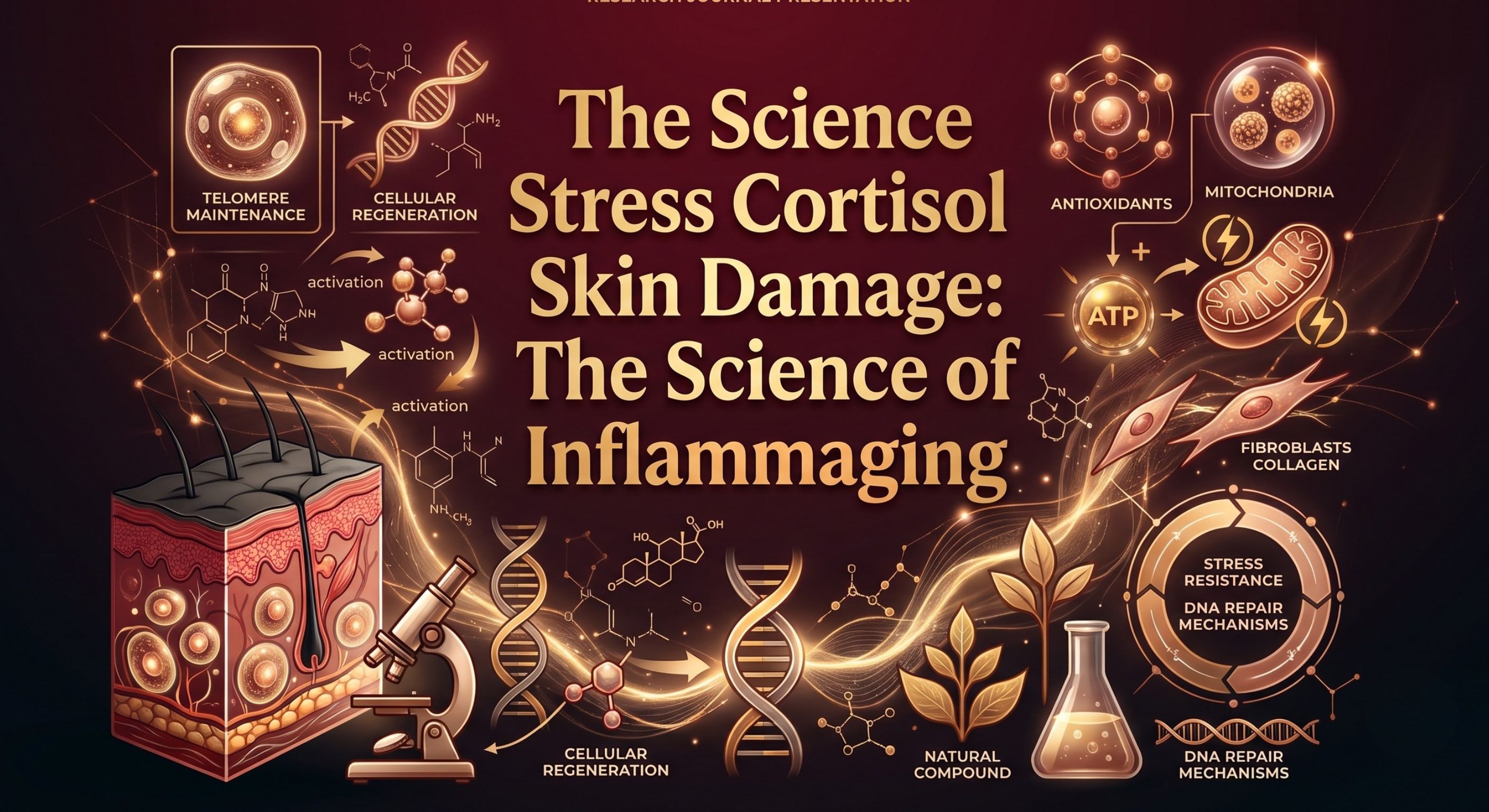 נזקי הסטרס והקורטיזול בעור: המדע של Inflammaging וניורוקוסמטיקה 